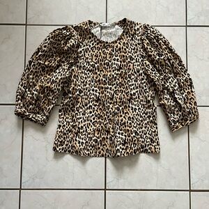 Zara Leopard Print Blouse